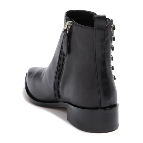 Linea Paolo Women Block Heel Ankle Booties Tatum Size US 5.5M Black Leather - Picture 3 of 5